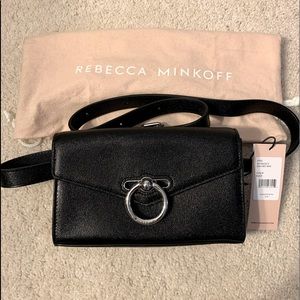 REBECCA MINKOFF Jean Belt Bag in Black. Belt bag or crossbody.
